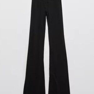 OFFLINE by Aerie Wide Flare Leg Super Soft Black Yoga Pants, S/P